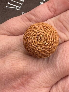 Vintage Copper-Tone Woven Round Women’s Ring